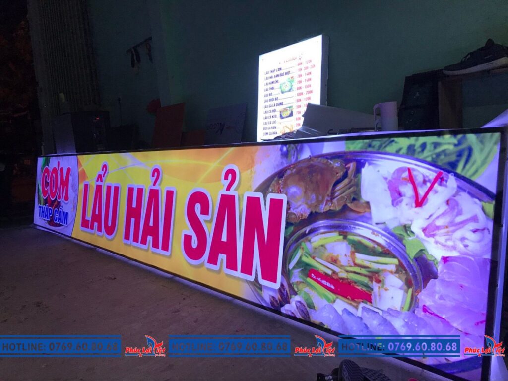 In bạt hiflex hộp đèn quảng cáo tại Đà Nẵng.